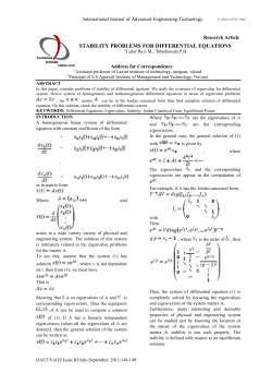 stability problems for differential equations