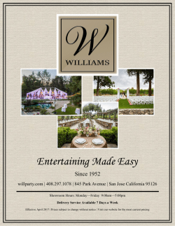 Entertaining Made Easy - Williams Party Rentals