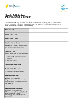 Event planning template