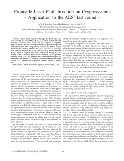 Frontside Laser Fault Injection on Cryptosystems &ndash; Application to the