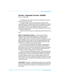 Star Wars&trade; Customizable Card Game&trade; RULEBOOK