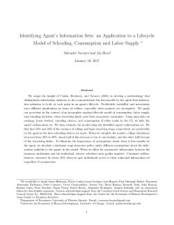 Identifying Agent`s Information Sets: an Application to a Lifecycle