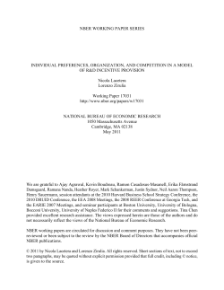 Individual Preferences, Organization, and Competition in a Model of