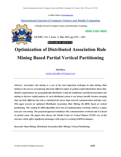 Optimization of Distributed Association Rule Mining Based Partial