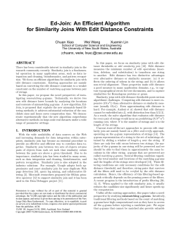 Ed-Join: An Efficient Algorithm for Similarity Joins With Edit Distance