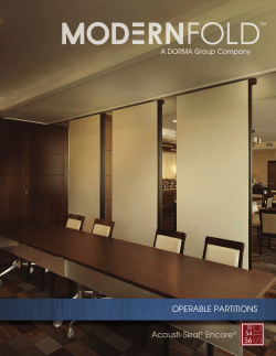 Acousti-Seal&reg; Encore&reg; OPERABLE PARTITIONS