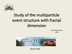 Multiparticle event structure through fractal dimension