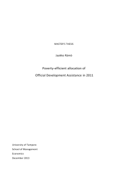 Poverty-efficient allocation of Official Development