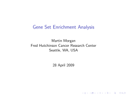 Gene Set Enrichment Analysis