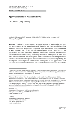 Approximations of Nash equilibria | SpringerLink