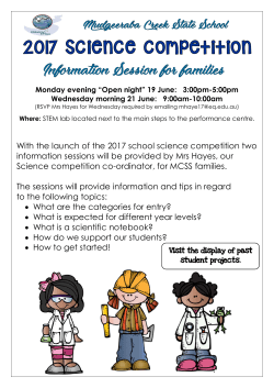 STEM Information sessions science competition
