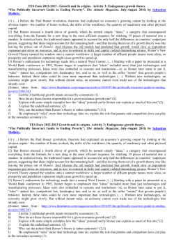 TES Euro 2012-2013 - Growth and its origins. Activity 3