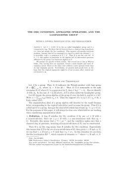 THE ORE CONDITION, AFFILIATED OPERATORS, AND THE