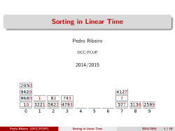 Sorting in Linear Time