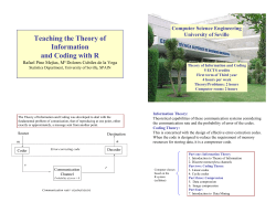 Teaching the Theory of Information and Coding with R