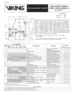EASY RISER&reg; SWING CHECK VALVE ModELS