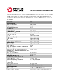 Housing Room/Dorm Damages Charges