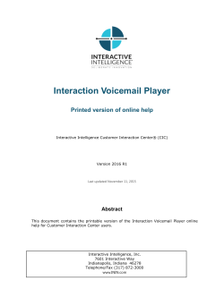 Interaction Voicemail Player printable help