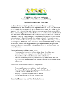 Seminar Curriculum and Objectives