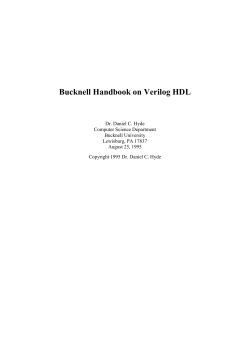 Bucknell Verilog Manual