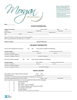 Adult New Patient Form