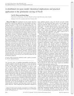 A distributed two-pore model: theoretical - AJP