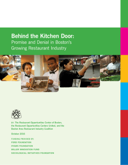 Behind the Kitchen Door - Restaurant Opportunities Centers United