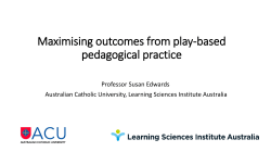 Play-based learning - Australian Childcare Alliance Victoria