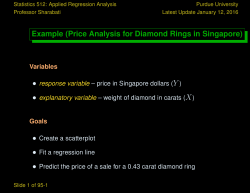 Example (Price Analysis for Diamond Rings in Singapore)