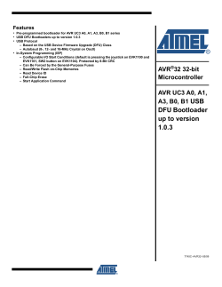 AVR32784: AVR UC3 USB DFU Bootloader