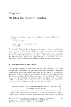 Chapter 3 Modeling the Objective Function