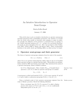An Intuitive Introduction to Operator Semi