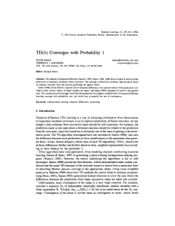 TD(lambda) Converges With Probability 1 - CNL