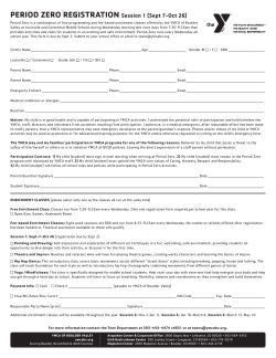 PERIOD ZERO REGISTRATION Session 1