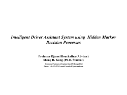Intelligent Driver Assistant System using Hidden Markov Decision