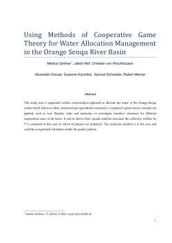 Using Methods of Cooperative Game Theory for Water Allocation