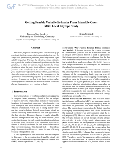 Getting Feasible Variable Estimates from Infeasible Ones: MRF