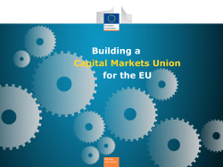 Building a Capital Markets Union for the EU