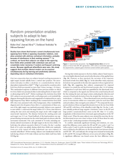 Random presentation enables subjects to adapt to two opposing