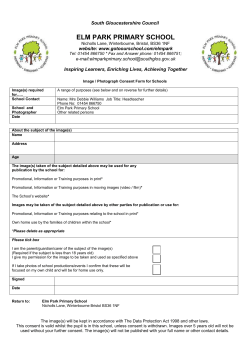 Image / Photograph Consent Form for Schools