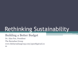 Rethinking Sustainability