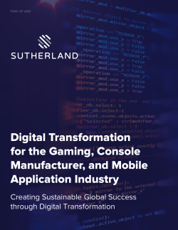 Digital Transformation for the Gaming, Console Manufacturer, and