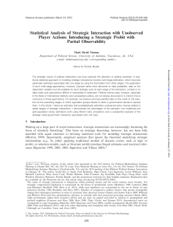 Statistical Analysis of Strategic Interaction with