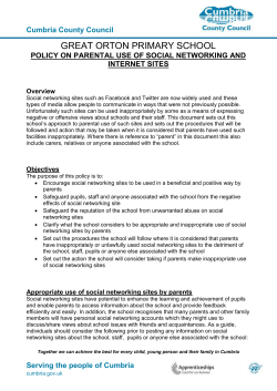Model social network policy - Great Orton Primary School