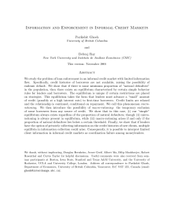 Information and Enforcement in Informal Credit Markets