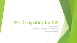 GPU Computing for GIS - University at Albany