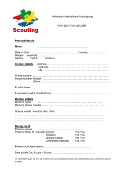 for section leader - Hilversum International Scouts