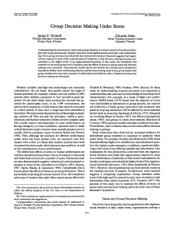Group Decision Making Under Stress