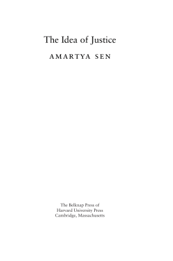 AMARTyA SEN The Idea of Justice