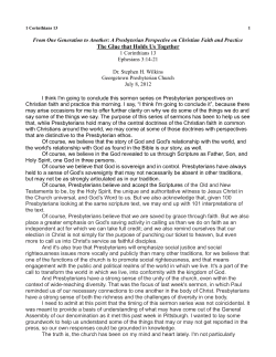 The Glue that Holds Us Together - Georgetown Presbyterian Church